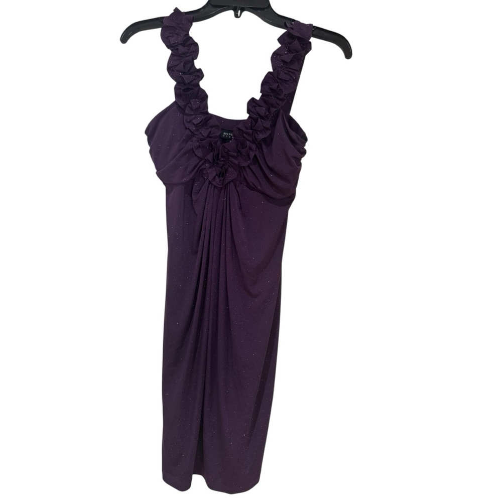 Purple evening dress, size 8 in good used condition.